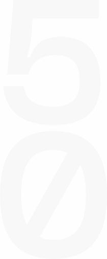 Pale grey number 50 vertical layout