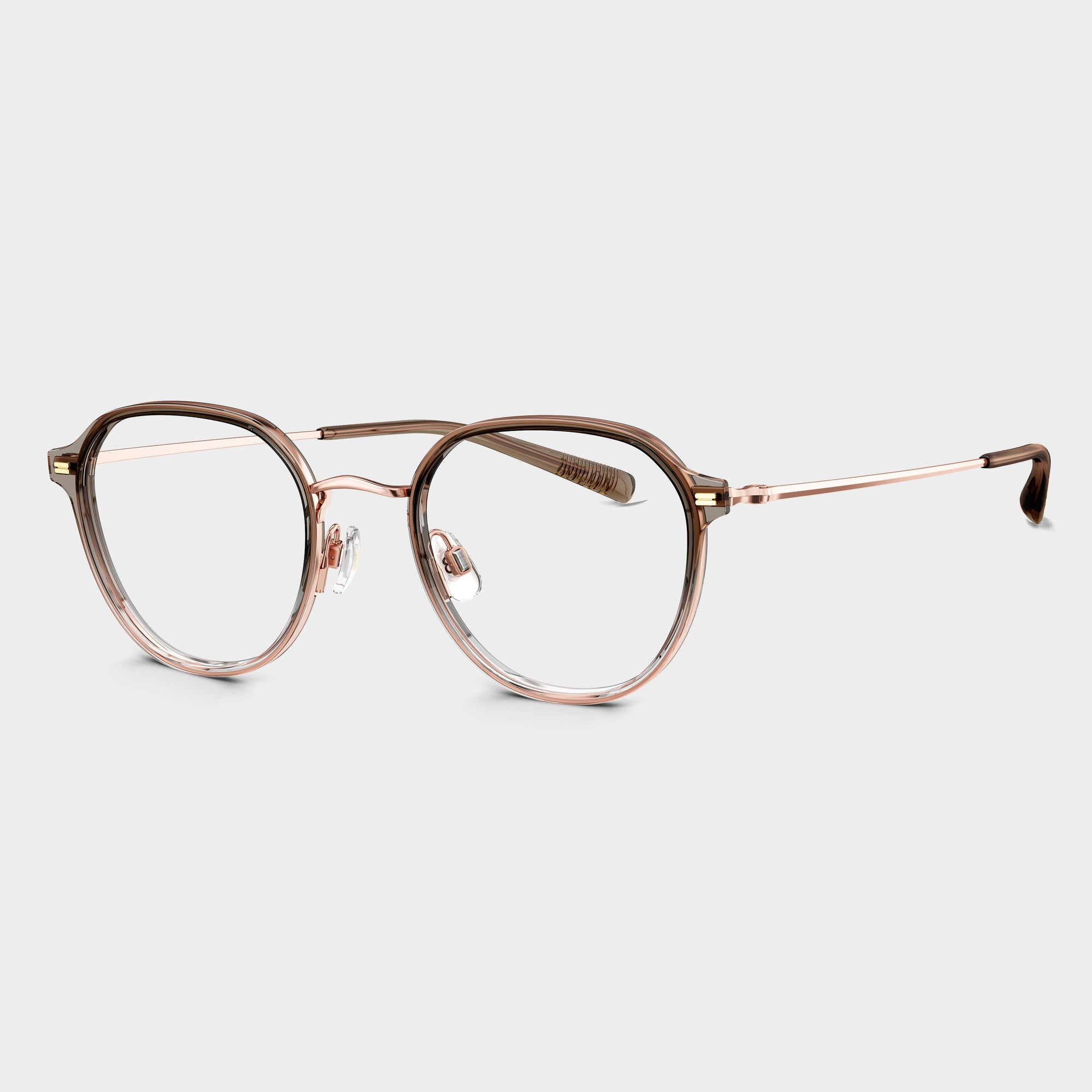 Rose gold/Transparent greyish tawny