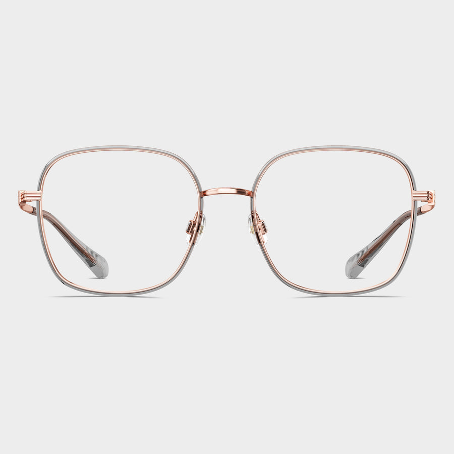 Rose gold/ Transparent grey