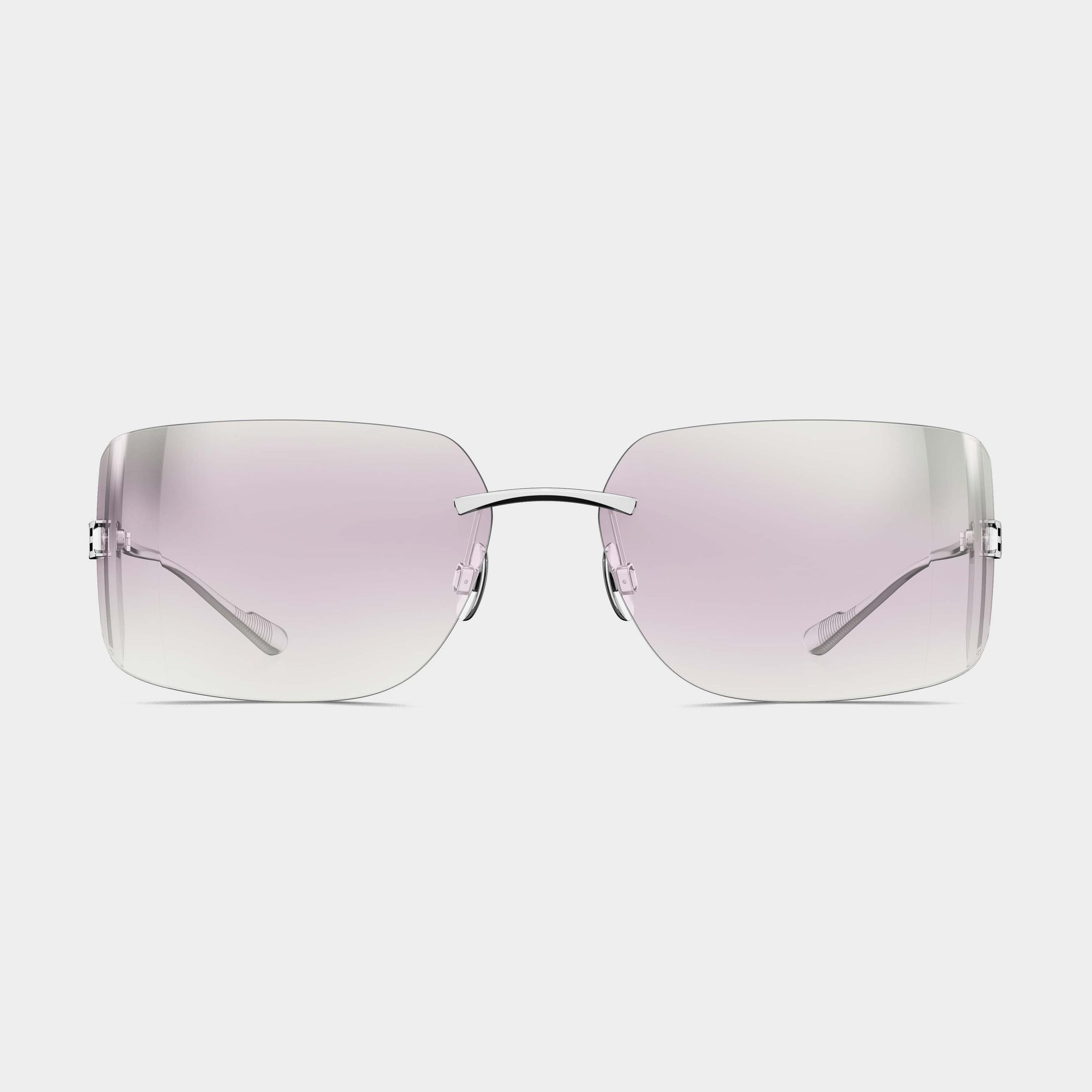 Transparent green and pink purple